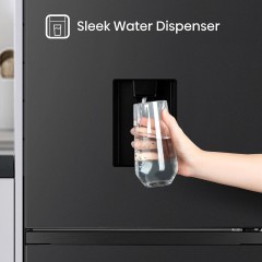 Hisense Ψυγειοκαταψύκτης 304lt Total NoFrost Υ186xΠ59.5xΒ58.9εκ. Μαύρος RB390N4WBE